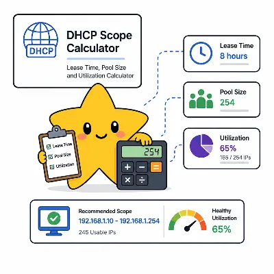 DHCP scope calculator preview