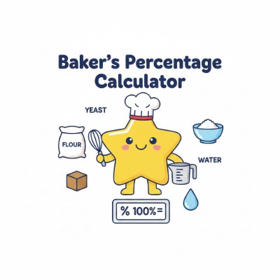 Baker's Percentage Calculator — Build bread formulas from flour weight ratios.
