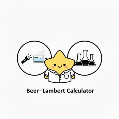 Beer–Lambert Law (A = εlc) calculator preview