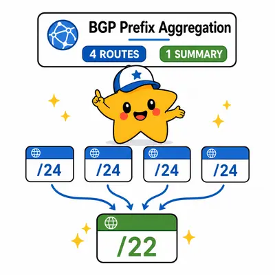 BGP prefix aggregation calculator preview