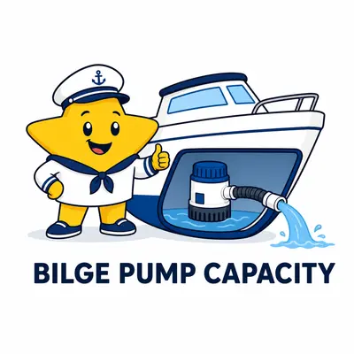Electric bilge pump removing water from the lowest part of a boat hull