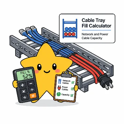 Cable tray fill calculator preview