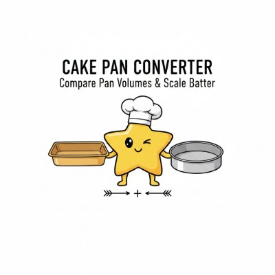 Cake Pan Converter — Compare pan volumes and scale batters.