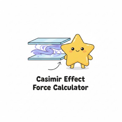 Casimir effect calculator showing vacuum pressure vs gap