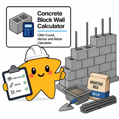 Concrete Block Wall Calculator
