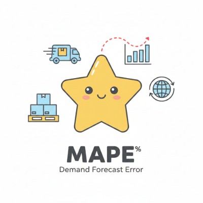 Demand Forecast Error (MAPE) Calculator with APE table