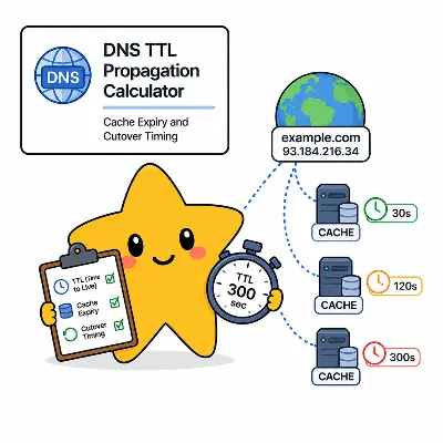 DNS TTL propagation calculator preview