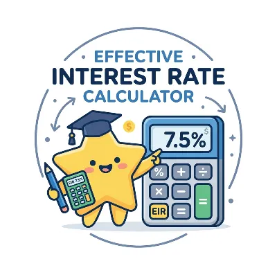 Finance Effective Interest Rate Calculator — Convert nominal APR to effective annual rate (EAR/EIR/APY), reverse to equivalent APR, compare compounding frequencies, and project balances.