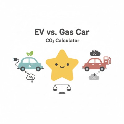 EV vs. Gas CO₂ calculator preview