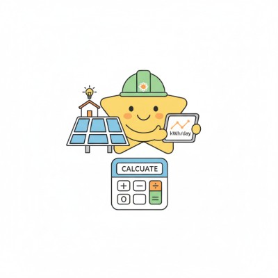 Solar Energy Calculator preview with latitude, tilt, azimuth and array size inputs