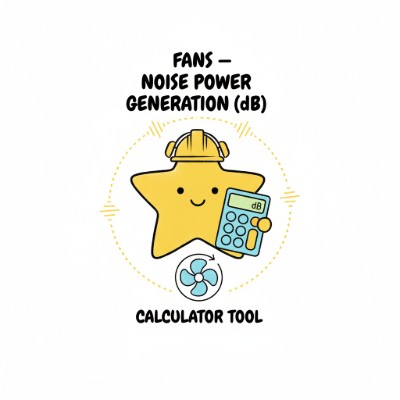 Science Fan noise power calculator screenshot estimating sound power from motor and airflow