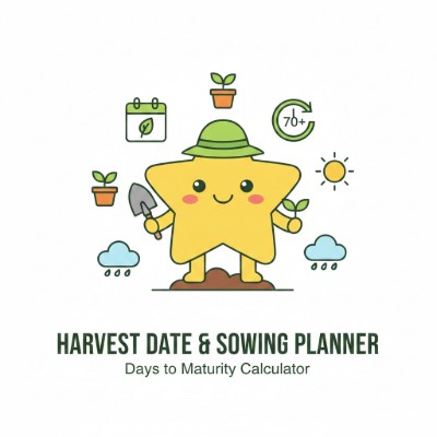 Harvest Date & Sowing Planner — Estimate harvest windows and frost risk from sowing dates.