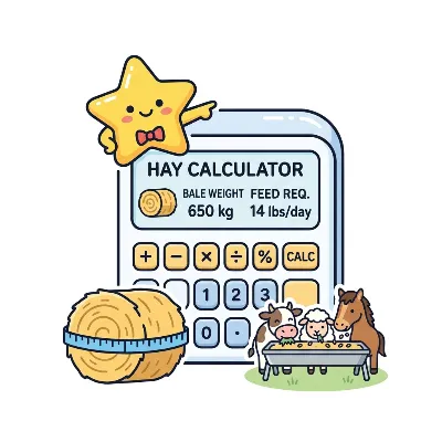 Hay Bale Weight / Feed Requirement Calculator preview