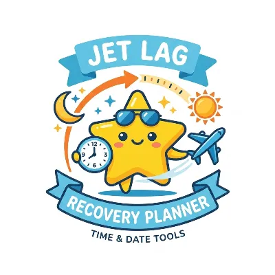 Jet lag recovery planner with daily sleep adjustment schedule after travel