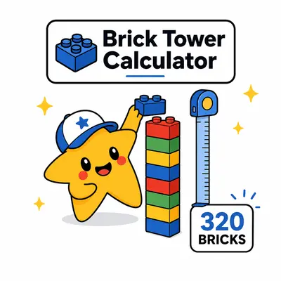 Colourful interlocking toy brick tower beside a measuring tape