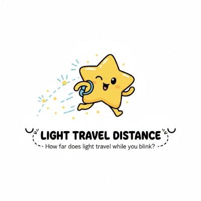 Fun light travel distance calculator – blink-time distances in meters, km, miles, and space fractions