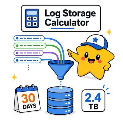 Log storage calculator preview
