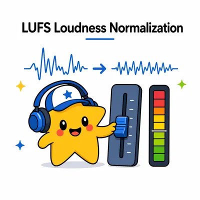 LUFS loudness normalization calculator for streaming playback targets