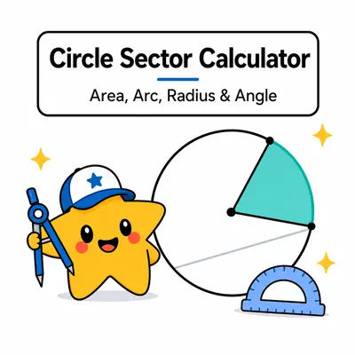 Geometry Circle sector calculator for area arc length radius angle chord and perimeter