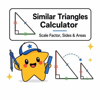 Similar triangles calculator for scale factors corresponding sides and areas