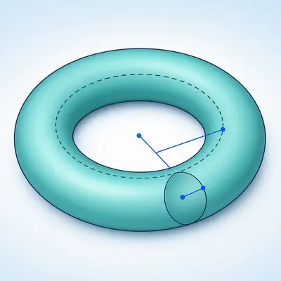 Torus calculator for volume surface area major and minor radii