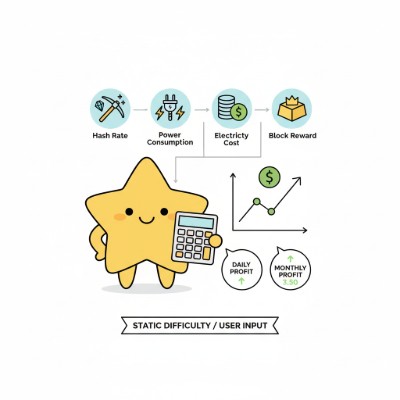 Mining Profitability Calculator preview with hashrate, power, and electricity inputs