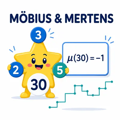 Yellow star mascot calculating the Möbius and Mertens functions