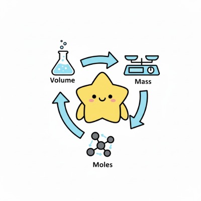Moles, mass, and gas volume (STP) calculator preview