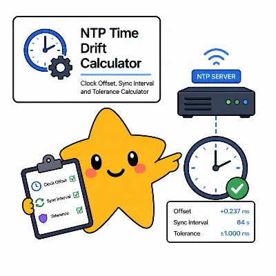 NTP time drift calculator preview