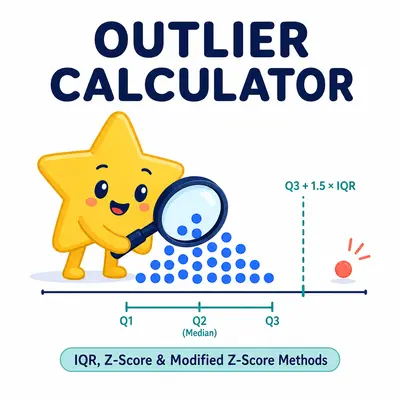 Yellow star mascot spotting a data outlier beyond an IQR fence