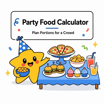 Party Food Calculator — Plan portions and quantities for a crowd.