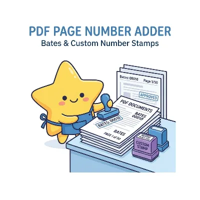 PDF page number adder tool – add Bates numbers and custom number stamps in-browser