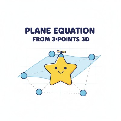 Plane from 3 Points calculator preview