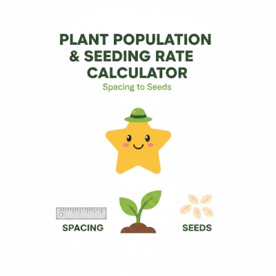 Plant Population & Seeding Rate Calculator — Convert spacing into total plants and seed counts.