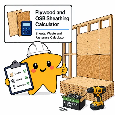 Plywood and OSB Sheathing Calculator