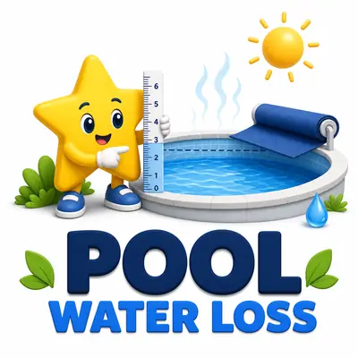 Pool evaporation and water loss calculator for surface area, cover savings, rain offset, and bucket-test comparison