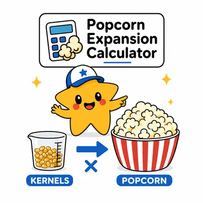 Popcorn kernels expanding into a bowl, striped bucket and miniature bathtub