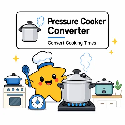 Pressure Cooker Time Converter — Convert time at pressure to stovetop, oven, and slow-cooker estimates.