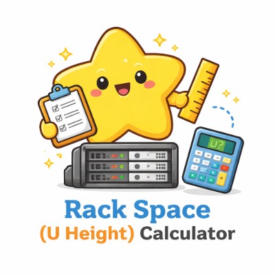 Rack space U height calculator preview