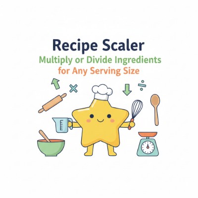 Recipe Scaler — Resize ingredient amounts for any serving size.