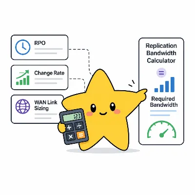 Replication bandwidth calculator preview