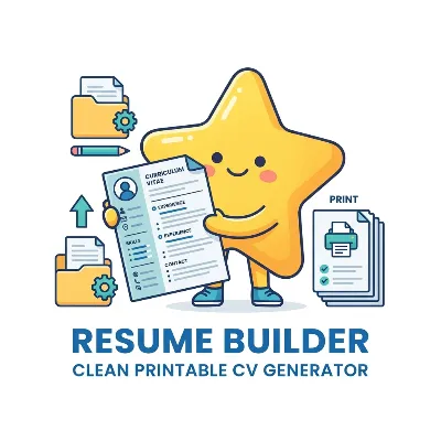 Resume builder tool – create a clean printable CV in the browser