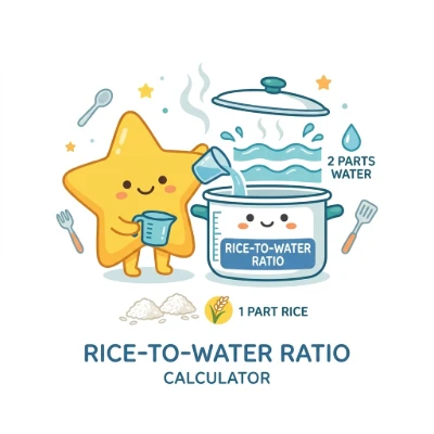 Rice to Water Ratio Calculator — Calculate water, timing, and cooked yield for common rice types.