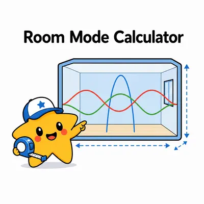Room mode calculator for axial acoustic resonances