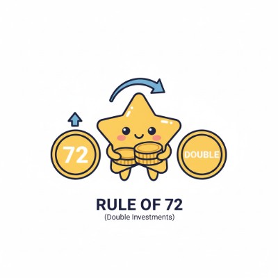 Rule of 72 calculator preview showing years to double