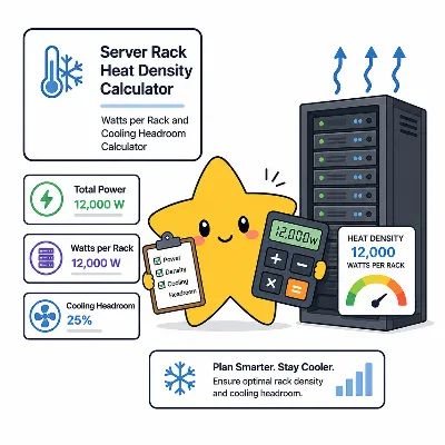 Server rack heat density calculator preview