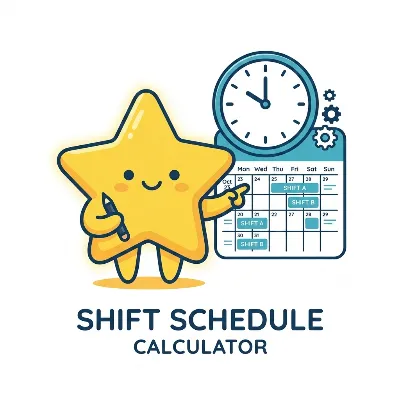 Shift schedule calculator for rotating day and night cycles with next shift summary