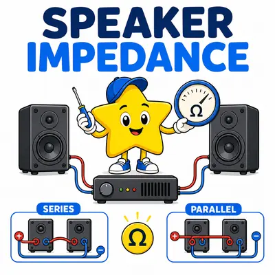 Speaker impedance calculator for series, parallel, and mixed wiring