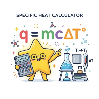 Science specific heat calculator for q equals m c delta T calorimetry