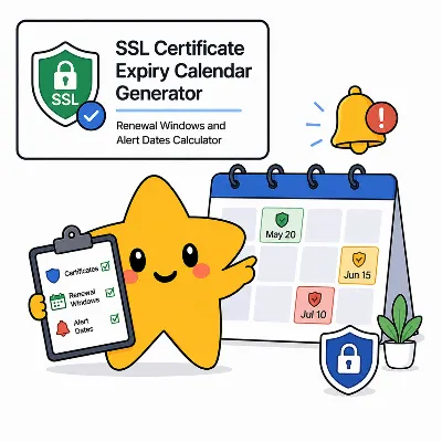 SSL certificate expiry calendar generator preview